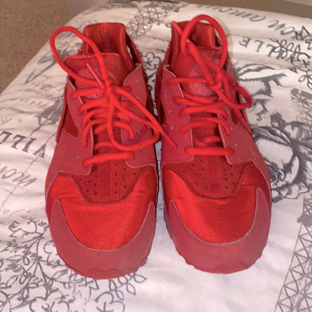 All red Nike shoes